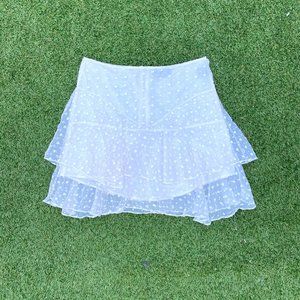 Isabel Marant White Lacey Mini Skirt